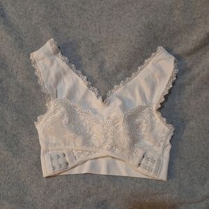 White Lace Bralette Push Up